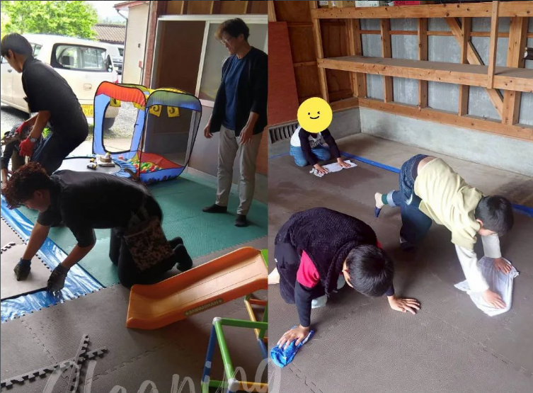 環境整備と清掃隊